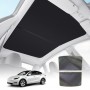 Tesla Model Y 2022-2024 2in1 Glass Roof Sun Shades UV protection Sunroof Mesh Top Window Blind Black