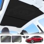 Glass Roof Sunroof Mesh for Tesla Model Y Juniper 2025-Onwards Sun Blind Shade Sunshade with UV Heat Insulation Film (Black)