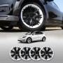 Tesla Model Y 2021-2024 Gemini Wheel Protector Cover Caps 19 Inch Rim Hubcap Replacement Hub Cap Gloss Black and White 