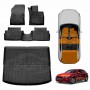 3D Floor Mats Boot Liner Set for Mazda 3 Hatch BN BM 2014-2019 All Weather Heavy Duty Cargo Car Trunk Luggage Tray