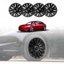 Tesla Model 3 Highland 2024 Wheel Protector Cover Caps 18 Inch Rim Hubcap Hub Cap Turbine-H Matt Black Set of 4