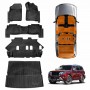 3D Floor Mats Boot Liner Set for Nissan Patrol 2012-2024 Y62 Series All Weather Heavy Duty Cargo Car Trunk Luggage Tray
