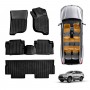 3D Floor Mats for Mitsubishi Pajero Sport 7 Seater 2015-2025 Heavy Duty All Weather Car Waterproof Interior Protection Liner Set