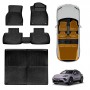 3D Floor Mats Boot Liner Set for Porsche Macan Electric 2024-Onwards All Weather Heavy Duty Cargo Car Trunk Luggage Tray Acessories