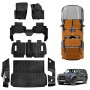 Floor Mats Boot Liner Set for Toyota Prado 250 5-Seater 2024-Onwards All Weather Heavy Duty Cargo Kick Back Seat Side Trunk Protector Covers