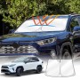 Windshield Sun Shade for Toyota RAV4 2019-2024 Blocks UV Rays Foldable Custom Wind Screen Sun Visor Protector