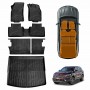 Floor Mats Boot Liner Set for Renault Koleos 2016-Onwards All Weather Heavy Duty Car Trunk Cargo Kick Back Seat Protector Cover