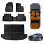 3D All-Weather Car Boot Liner Floor Mats for Hyundai SantaFe Santa Fe 2018-2023 Heavy Duty Trunk Cargo Mat Carpet Liners Accessories