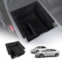 Tesla Model 3 2017-2023 and Model Y 2021-2025 Flocked Center Console Armrest Organizer Tray Storage Box