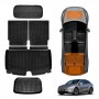 Interior Boot Liners Set for Tesla Model Y L 6-Seat 2026-Onwards All Weather Front Toolbox Cargo Car Trunk Mats Cover Luggage Tray