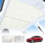 Glass Roof Sunshade Mesh for Tesla Model Y L 6-Seat 2026-Onwards Sunroof Sun Blind Shade UV Heat Insulation Film (White)