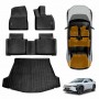 3D Floor Mats Boot Liner Set for Toyota bZ4X Auto 2WD 2023-Onwards All Weather Heavy Duty Cargo Car Trunk Luggage Tray
