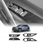 Power Window Control Switch Panel Trim Decor Cover Protector for Toyota Corolla Cross 2022-2024 Carbon Fibre Style