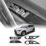 Power Window Control Switch Panel Trim Decor Cover Protector for Toyota Corolla Cross 2022-2025 Carbon Fibre Style