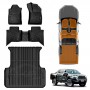 3D Floor Mats Tub Liner Set for Toyota Hilux Dual Cab Auto 2016-2025 A-Deck Heavy Duty All Weather Car Mats