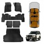 Floor Mats Boot Liner Set for Toyota Landcruiser 70/76 Series 2023-Onwards All Weather Heavy Duty Car Trunk Cargo Kick Back Seat Protector Cover