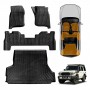 3D Floor Mats Boot Liner Set for Toyota Landcruiser 70/76 Series 2023-Onwards All Weather Heavy Duty Cargo Car Trunk Luggage Tray