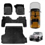 3D Floor Mats Boot Liner Set for Toyota Landcruiser 70/76 Series 2012-2023 All Weather Heavy Duty Cargo Car Trunk Luggage Tray