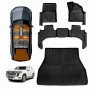 Floor Mats Boot Liner Set for Toyota Landcruiser 300 LC300 2021-Onwards 5-Seater Diesel Heavy Duty All Weather Car Cargo Cover