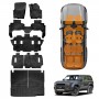 Floor Mats Boot Liner Set for Toyota Prado 250 Series 7-Seater 2024-2025 All Weather Heavy Duty Cargo Kick Mats Back Seat Protector Cover