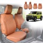 Front Seat Covers for Suzuki Jimny XL 5-Door 2023-2025 Khaki Premium Vintage PU Leather Interior Accessories
