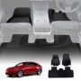 3D All Weather Car Mat Anti-Slip Waterproof Floor Liner Complete Set Front and Rear for Tesla Model Y 2022-2024