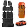 Floor Mats Boot Liner Set for XPeng G6 2024-2025 All Weather Heavy Duty Cargo Kick Mats Back Seat Protector Cover
